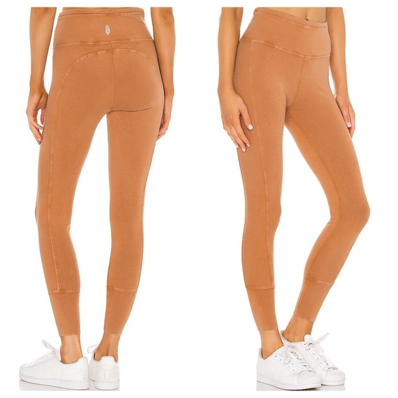 NWOT FP Movement Hot Shot High Rise Cotton Legging in Toasted Coconut XS - Picture 1 of 5